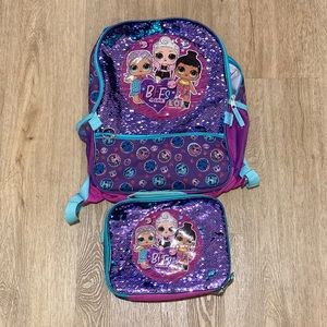 Girls L.O.L. Surprise BFF Backpack 16" and Lunch Set